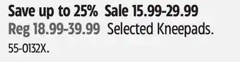 Canadian Tire Selected Kneepads offer