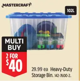 Canadian Tire Mastercraft Heavy-Duty Storage Bin offer