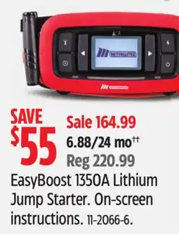 Canadian Tire Motomaster EasyBoost 1350A Lithium Jump Starter offer