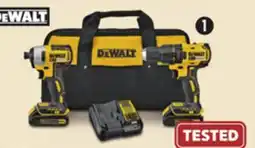 Canadian Tire Dewalt 20V MAX Brushless Li-Ion 1⁄2˝ Drill and 1⁄4˝ Impact Driver Combo Kit offer