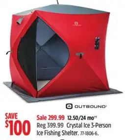 Canadian Tire Outbound Crystal Ice 3-Person Ice Fishing Shelter offer