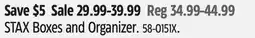 Canadian Tire STAX Boxes and Organizer offer