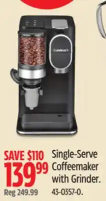 Canadian Tire Cuisinart Single-Serve Coffeemaker with Grinder offer