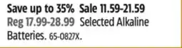 Canadian Tire Duracell Selected Alkaline Batteries offer