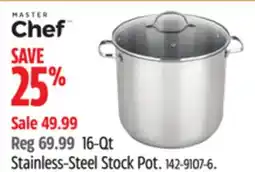 Canadian Tire MASTER Chef 16-Qt Stainless-Steel Stock Pot offer