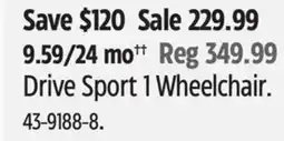 Canadian Tire Drive Sport 1 Wheelchair offer
