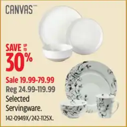 Canadian Tire Canvas Selected Servingware offer