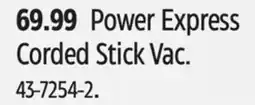 Canadian Tire Dirt Devil Power Express Corded Stick Vac offer