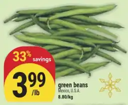 Marché Adonis Green beans offer