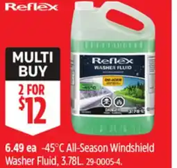 Canadian Tire Reflex 45°C All-Season Windshield Washer Fluid offer