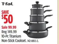 Canadian Tire T-fal 10-Pc Titanium Non-Stick Cookset offer