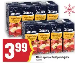 Marché Adonis Allen's apple or fruit punch juice offer