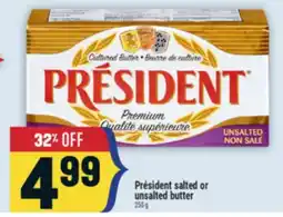 Marché Adonis Président salted or unsalted butter offer
