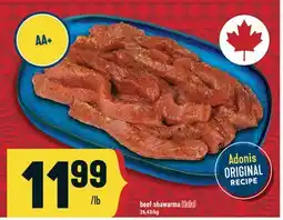 Marché Adonis Beef shawarma Halal offer