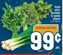 Marché Adonis Fresh mint, parsleys or green onions offer