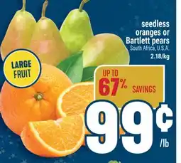 Marché Adonis Seedless oranges or Bartlett pears offer