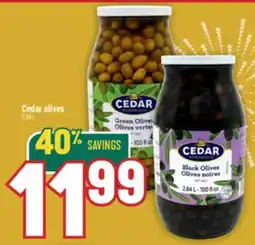 Marché Adonis Cedar olives offer