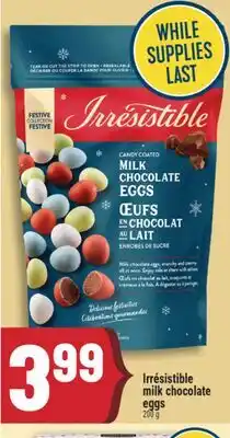 Marché Adonis Irrésistible milk chocolate eggs offer