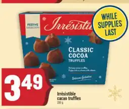 Marché Adonis Irrésistible cacao truffles offer