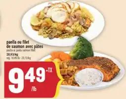Marché Adonis PAELLA OU FILET DE SAUMON AVEC PÂTES | PAELLA OR PASTA SALMON FILLET offer