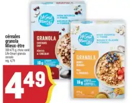 Marché Adonis CÉREALES GRANOLA MIEUX-ÊTRE | LIFE-SMART GRANOLA CEREALS offer