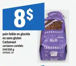 Maxi PAIN FAIBLE EN GLUCIDE OU SANS GLUTEN CARBONAUT, 544/550 G offer