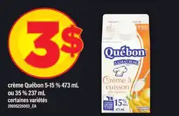 Maxi CRÈME QUÉBON 5-15% 473 ML OU 35% 237 ML offer