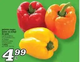 Marché Richelieu POIVRONS ROUGES, JAUNES OU ORANGE DE SERRE | HOTHOUSE RED, YELLOW OR ORANGE PEPPERS offer