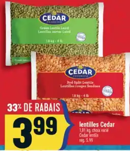 Marché Adonis Lentilles Cedar | Cedar lentils offer