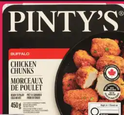 IGA PINTY'S FRESH BREADED CHICKEN CHUNKS offer