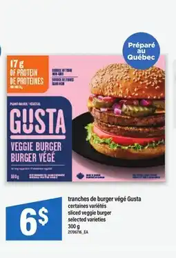 Maxi TRANCHES DE BURGER VÉGÉ GUSTA | SLICED VEGGIE BURGER, 300 G offer