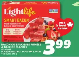 IGA LIGHTLIFE PLANT-BASED HOT DOGS OR BACON offer