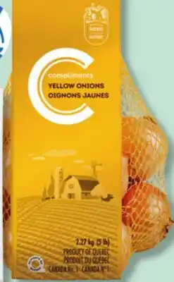 IGA COMPLIMENTS YELLOW ONIONS offer