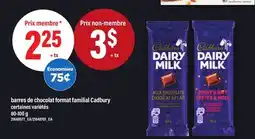 Maxi BARRES DE CHOCOLAT FORMAT FAMILIAL CADBURY, 80-100 G offer