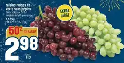 Marché Adonis Raisins Rouges Et Verts Sans Pépins | Seedless Red and Green Grapes offer