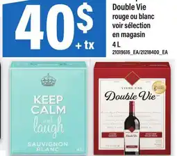 Maxi VIN KEEP CALM OU DOUBLE VIE ROUGE OU BLANC, 4 L offer