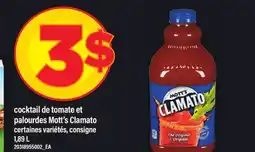 Maxi COCKTAIL DE TOMATE ET PALOURDES MOTT'S CLAMATO, 1,89 L offer