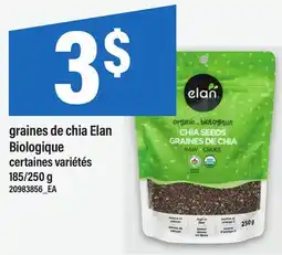 Maxi GRAINES DE CHIA ELAN BIOLOGIQUE, 185/250 G offer