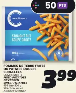 IGA COMPLIMENTS FRIED POTATOES OR FROZEN SWEET POTATOES offer