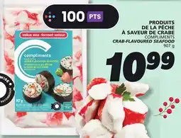 IGA COMPLIMENTS CRAB-FLAVOURED SEAFOOD offer