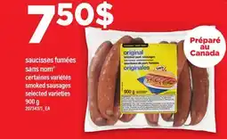Maxi SAUCISSES FUMÉES SANS NOM | SMOKED SAUSAGES, 900 G offer