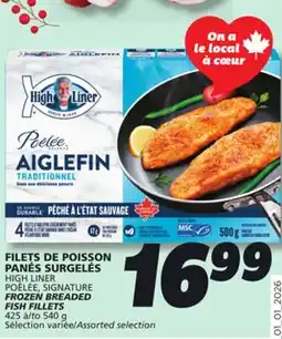 IGA HIGH LINER FROZEN BREADED FISH FILLETS offer