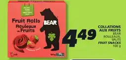 IGA BEAR ROULEAUX, SPLITS FRUIT SNACKS offer