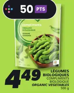 IGA COMPLIMENTS BIOLOGIQUE ORGANIC VEGETABLES offer