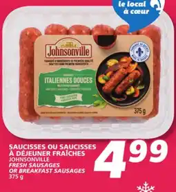 IGA JOHNSONVILLE FRESH SAUSAGES OR BREAKFAST SAUSAGES offer