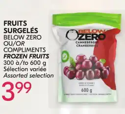 IGA BELOW ZERO OR COMPLIMENTS FROZEN FRUITS offer