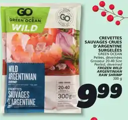 IGA GREEN OCEAN FROZEN WILD ARGENTINIAN RAW SHRIMP offer