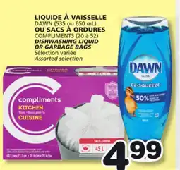 Marches Tradition DAWN OR COMPLIMENTS DISHWASHING LIQUID OR GARBAGE BAGS offer