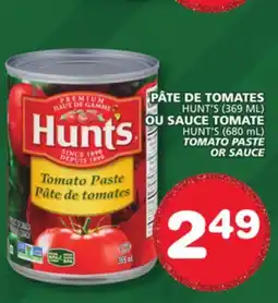 Marches Tradition HUNT'S (369 ML) OR HUNT'S (680 mL) TOMATO PASTE OR SAUCE offer