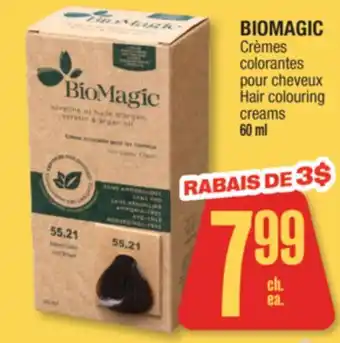 Jean Coutu BIOMAGIC Hair colouring creams offer